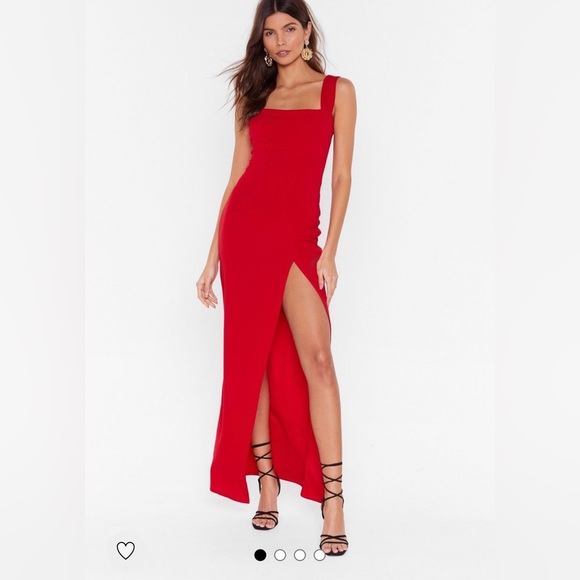 Nasty Gal red floor length dress - Picture 1 of 3